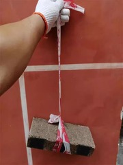 Supply isolation belt, disposable PE safety warning tape, black and yellow, construction barrier, warning belt.