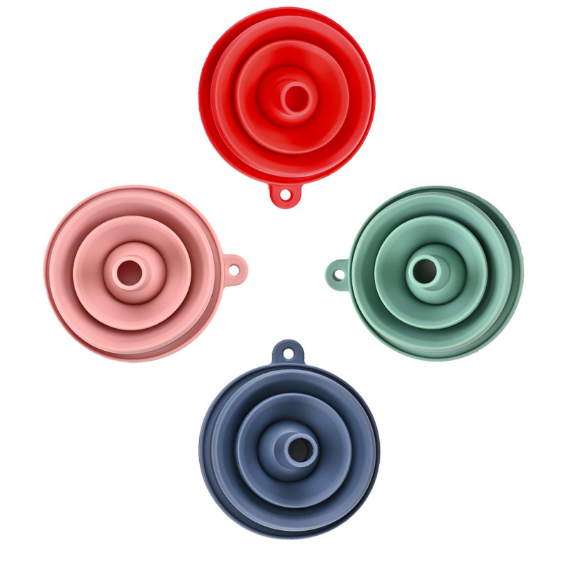 Punto embudo de silicona plegable portátil embudo de cuello largo embudo plegable de silicona pequeño embudo de vino embudo de aceite