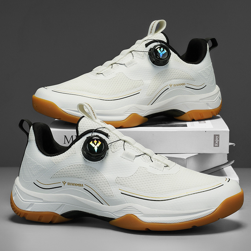 New Table Tennis Shoes, Swivel Buckle Badminton Shoes, Men's and Women's Outdoor Sports Running Shoes, Tennis Training Shoes, Carbon Plate Soles