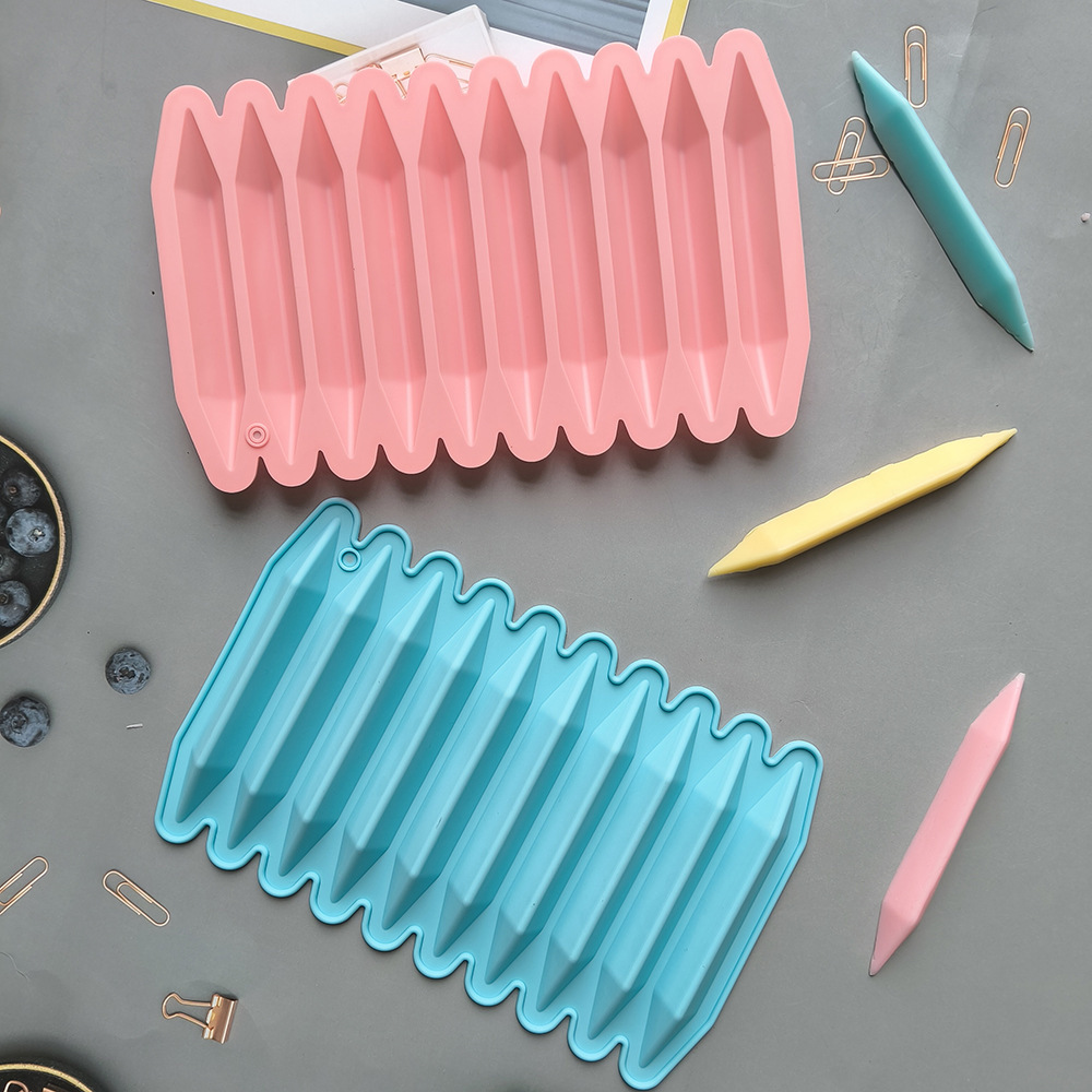 10 lápices de lápices 741 molde de silicona molde de galletas molde de chocolate molde de pastel decoración utensilios de horneado