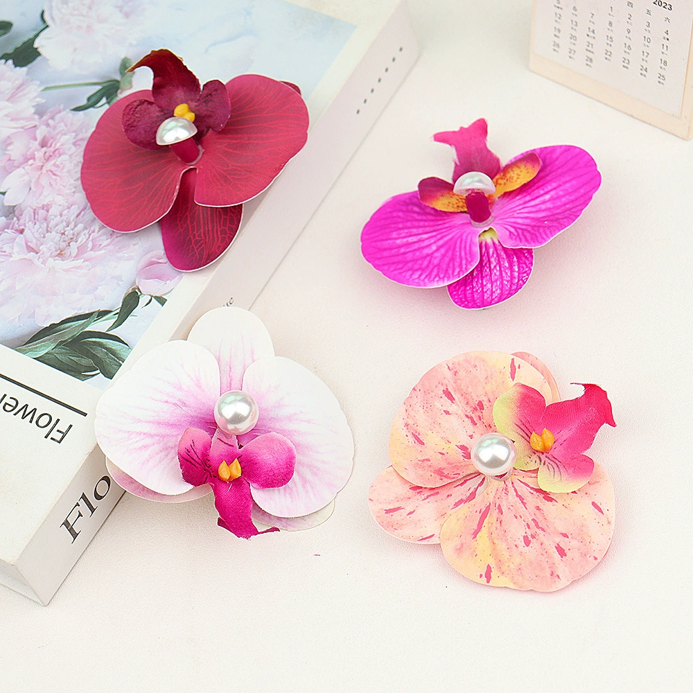 Корейская девушка новая сладкая имитация орхидеи Phalaenopsis, украшение для волос, супер вечные челки, боковой загиб волос, передняя часть головы, аксессуары для волос