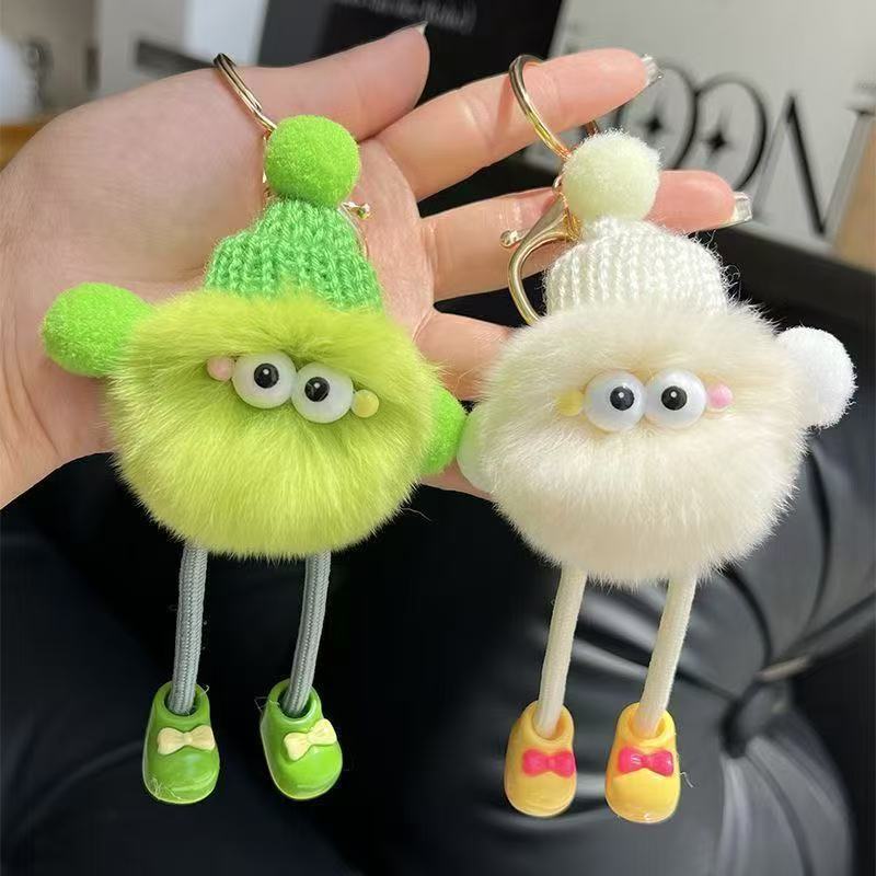 Little Coal Ball Elf Backpack Bag Pendant Ins Internet Celebrity Cute Plush Doll Car Keychain Pendant