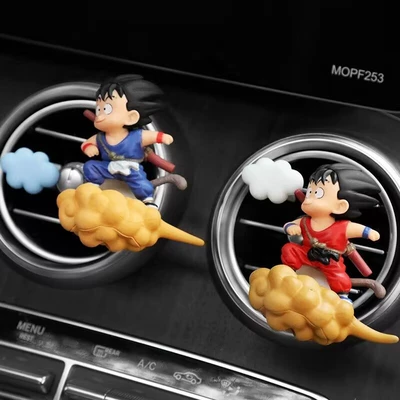 Car ornaments — Car Air Vent Clip Ornament - blue-wukong-red-wukong-blue-and-white-clouds-air-outlet-aromatherapy