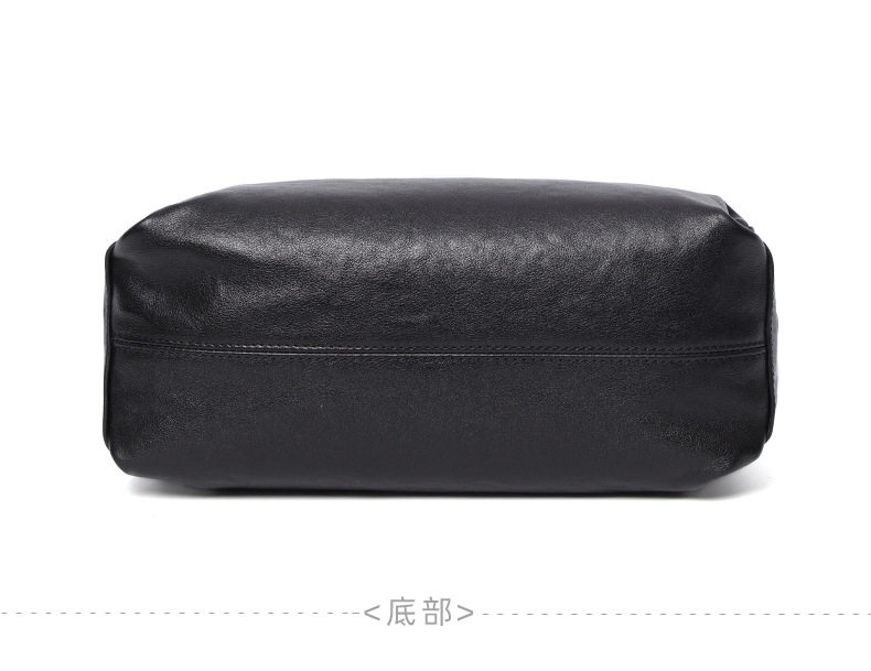 Túi đeo chéo nam da bò thật thuộc da, túi đeo vai kiêm túi xách tay nhỏ 29×11×17 cm — Màu đen chi tiết 16