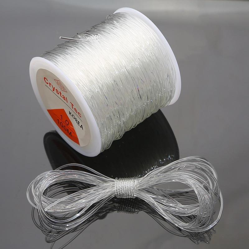 Round crystal elastic thread Buddha beads bracelet rope beaded bracelet rubber band bracelet rope Wenwan thread rope woven wholesale