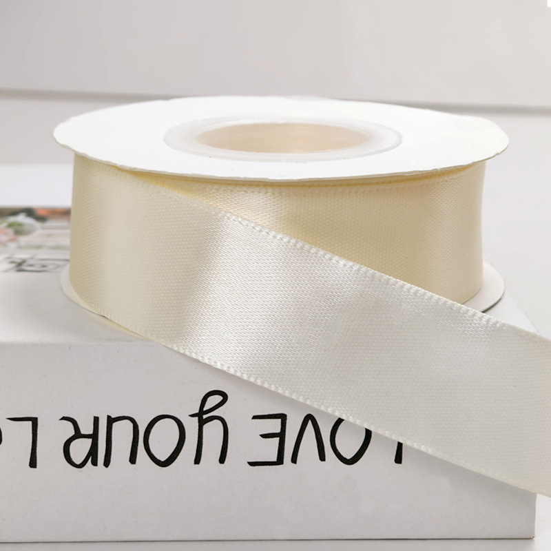 Cinta de pastel de 2,5 cm cinta de decoración de boda al por mayor rosa hecha a mano arco de bricolaje flor cinta de satén