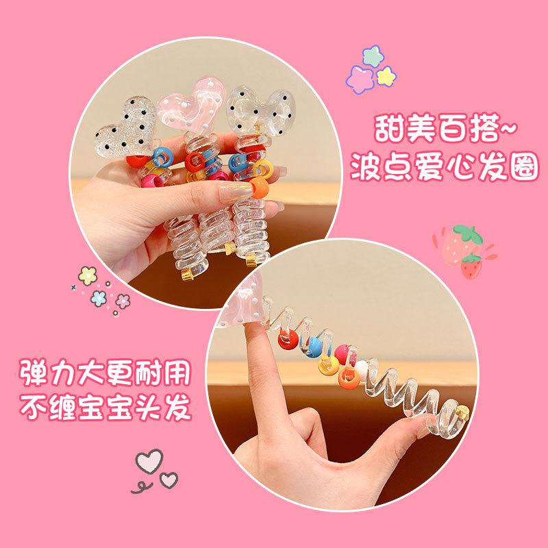 Dulce amor burbuja trenza línea telefónica bucles de cabello lindas chicas trenzadas de cabello de cola de caballo cuerda de cabello elástica