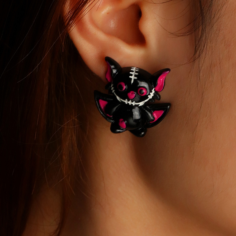 new simulation plastic ghost face pumpkin ghost death ghost earrings wholesale Nihaojewelry