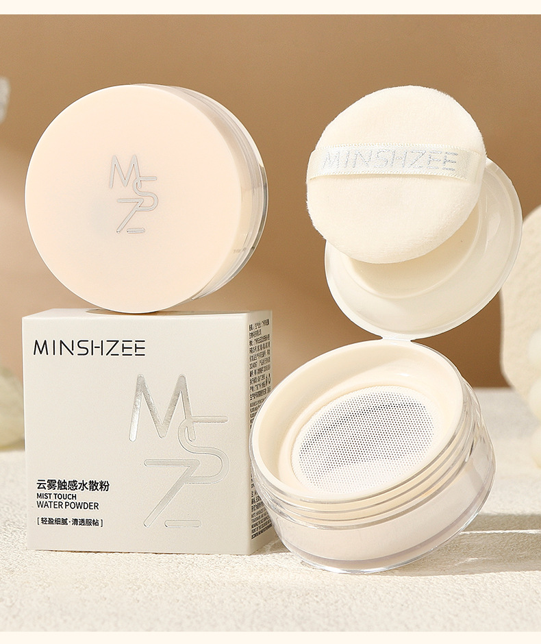 Mingxi Zhi Water Loose Powder, Setting Powder, loose powder is long-lasting and does not smudge. It is waterproof, oil-control, does not stick, and is a fine powder for women to cross borders undefined