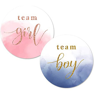 Cross Border Source Gender Reveal Party Stickers Game team boy & girl team boy team girl