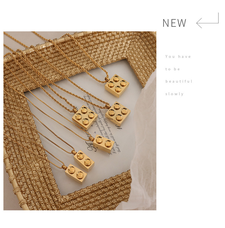 Fashion Geometric Titanium Steel Necklace Stainless Steel Necklaces_colorza_9