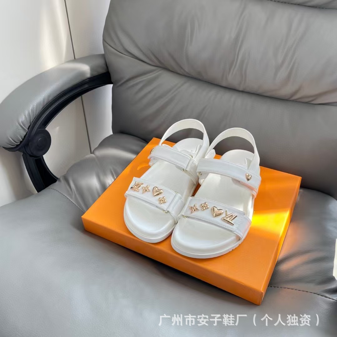 2024 nueva Europa, América, Oriente Medio, Nigeria, Singapur, Camboya, hebilla de cinturón de metal, velcro, zapatillas planas