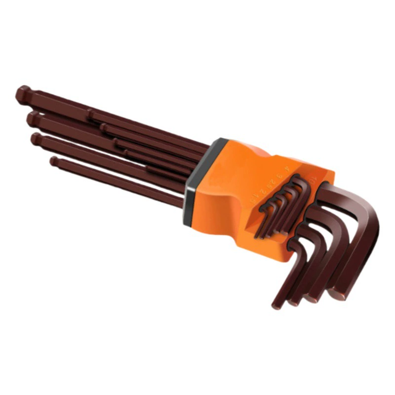 Шестигранный немецкий качественный шестигранный ключ высокой твердости Набор отверток из 9 предметов подходит для набора шестигранных инструментов