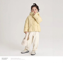 韩版童装2025冬季新款男女童时尚绒羽服加厚中大童面包服洋气