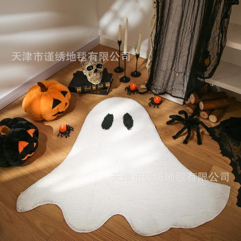国境を越えたハロウィーンの幽霊は、カシミヤの玄関マット漫画の浴室滑り止めマットアマゾンtemu代発マットを模倣している|undefined