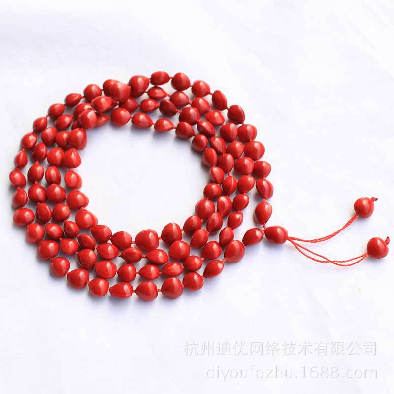 Red Bean Bracelet Bodhi Beads 108 Beads Acacia Bean Year Bracelet Wholesale Men's and Women's Tanabata Gifts