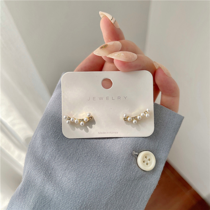 Pendientes de perlas barrocas coreanas, elegantes, de moda, ligeros, de lujo, exquisitos y de alta gama para mujer.