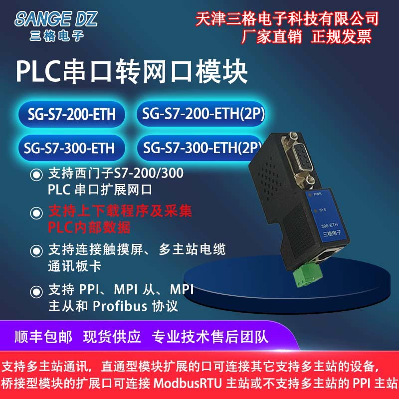 Совместимость с модулем Siemens MPI/PPI/DP для подключения к Ethernet, последовательный порт S7-200/300PLC для связи с сетевым портом.