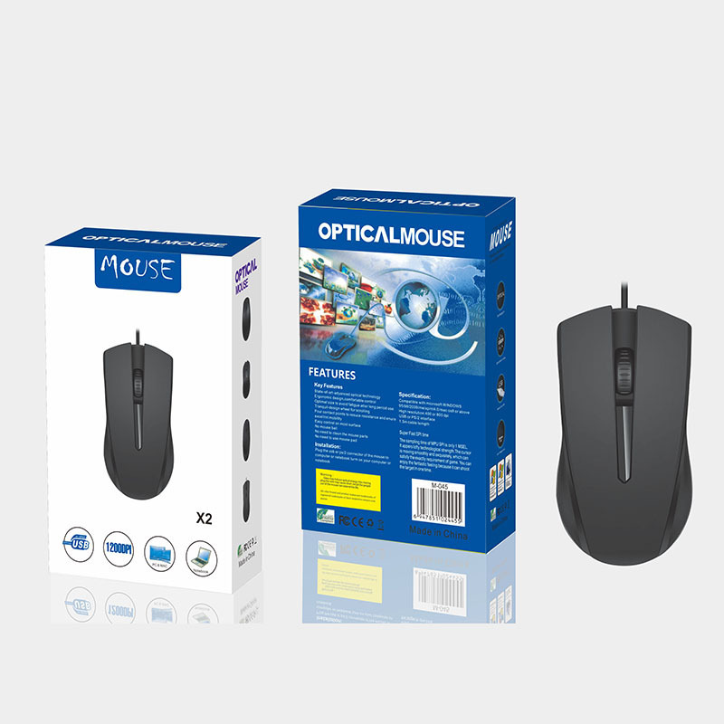 Fábrica de ratón cable transfronterizo al por mayor neutral de negocios computadora portátil de escritorio USB ergonomía