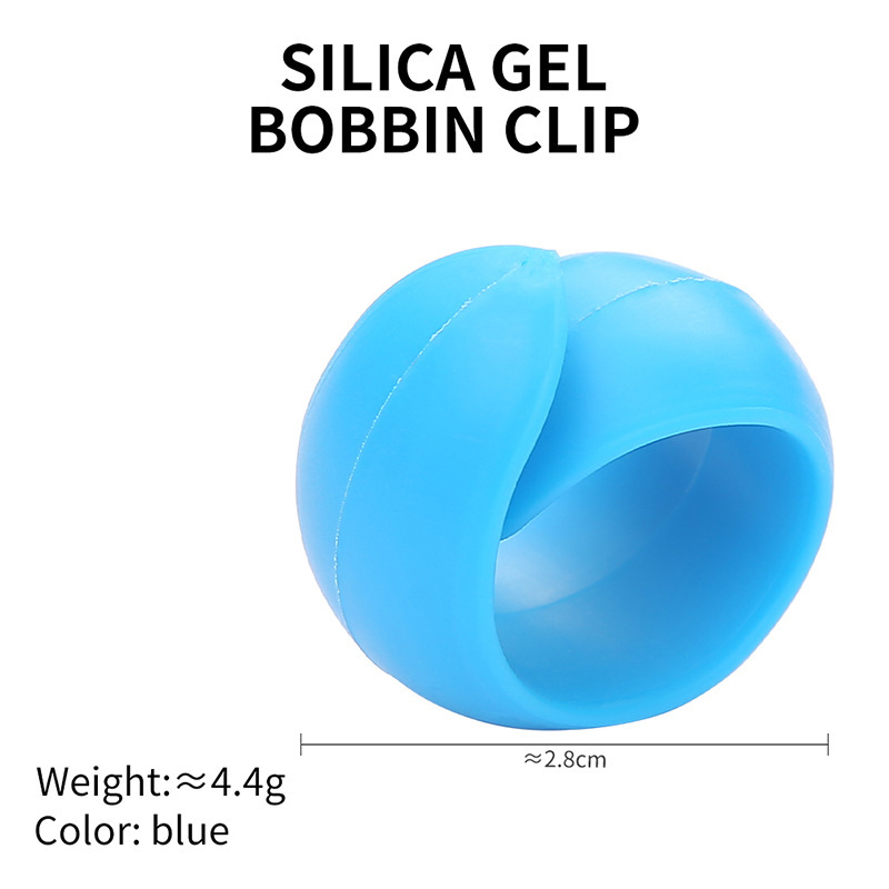 Clip de silicona Clip de lanzadera para evitar que el cabezal de hilo se caiga del carrete Clip de lanzadera fijo Herramienta de costura para almacenar hilo Anillo de lanzadera