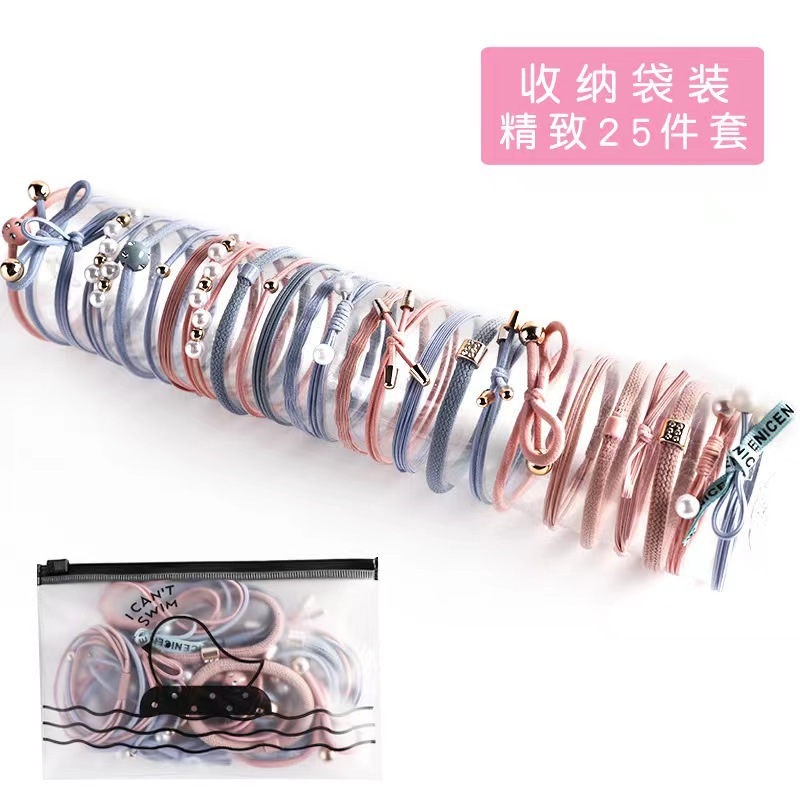 Diadema femenino neto rojo ins traje corbata cuerda de pelo simple temperamento chica banda de goma niños banda pelo Corea del Sur Accesorios