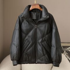 少量服饰秋冬新款鸭绒大衣2025年真皮绵羊皮休闲皮羽绒保暖外套女