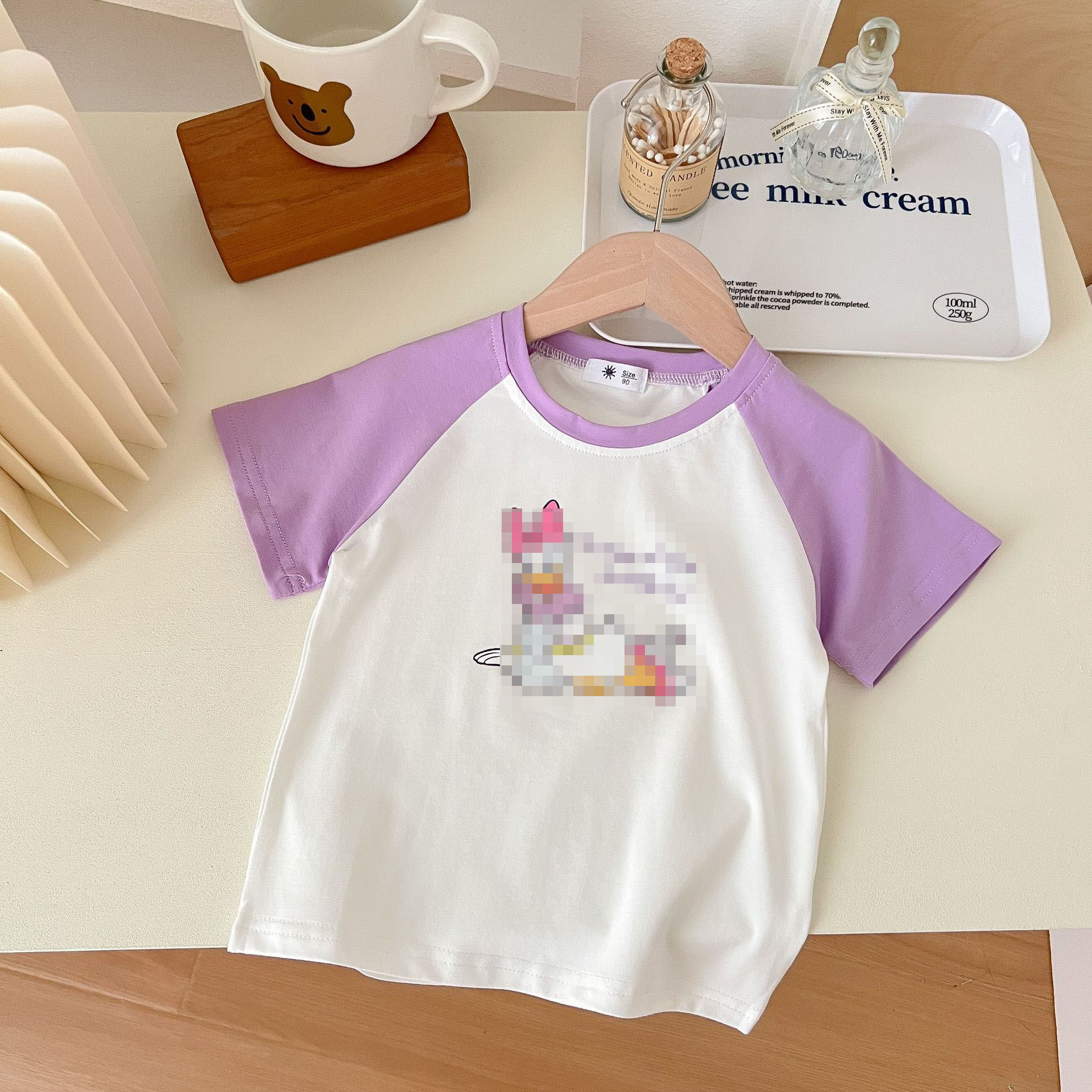 Niños y niñas verano manga corta 2023 verano nuevo slim fit versátil casual estilo occidental de los niños de verano manga corta superior