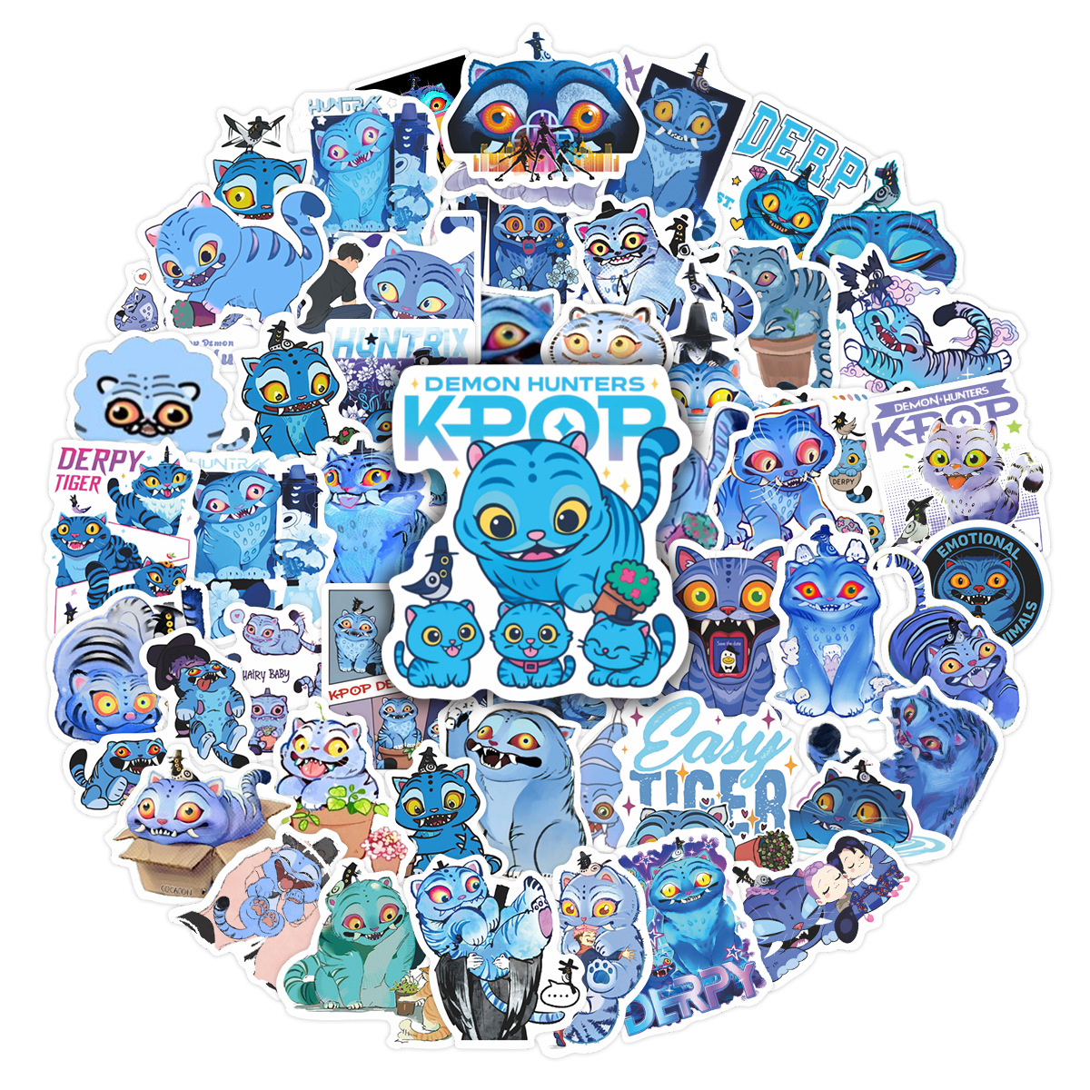 60张Derpy猎魔女团贴纸手机壳文具笔记本diy装饰儿童文创贴画批发