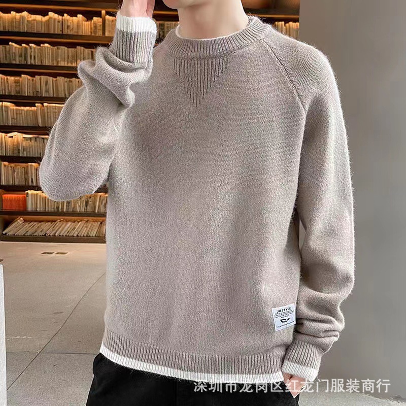 2022 Autumn and winter new stylish thick pullover sweaters for men and warm wool sweaters, wholesale from foreign trade sources at street stalls pic 14