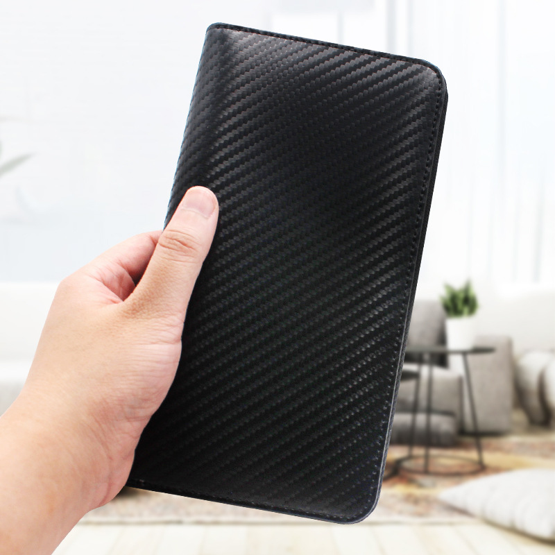 Comercio exterior Lotte estilo japonés bolso de tela larga bolso de cuero de negocios para hombres bolso de cremallera de órgano multifuncional portátil