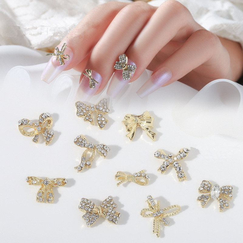 Hong Kong trend nail nail jewelry 2022 new butterfly nail jewelry alloy three-dimensional butterfly nail jewelry