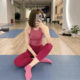 Wild Raspberry Color One-piece No T-line Naked High Waist Yoga Fitness Pants Women's Elastic Skin-friendly Shaping Summer Thin Pants