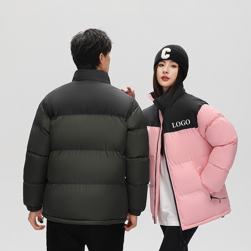 Chaqueta acolchada de algodón para parejas de otoño e invierno para hombres y mujeres Chaqueta acolchada ligera de algodón con cuello de pie retro delgada chaqueta casual entrega de una pieza