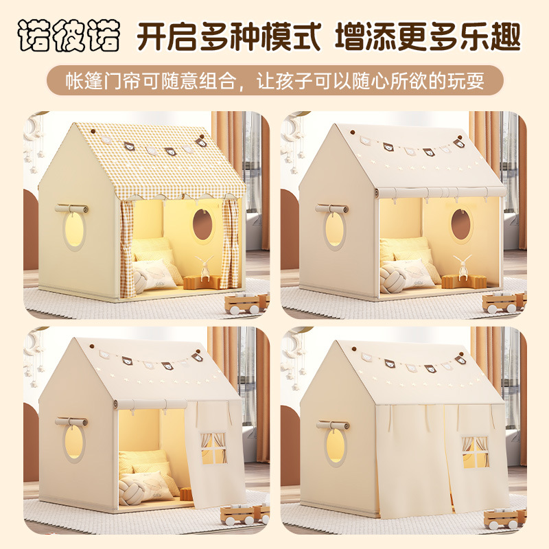 Tienda para niños, chica interior, chico, castillo, casa pequeña, casa de muñecas, princesa, sueño, cama, juego, base secreta