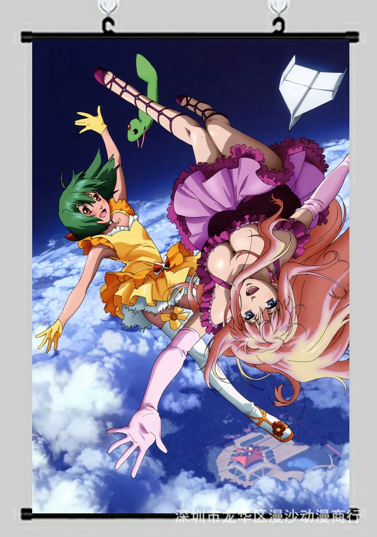 Плакат Macross F, высокоразрешённые обои, орхидея, анимационная игра, двухмерные окружные свитки, патчинг