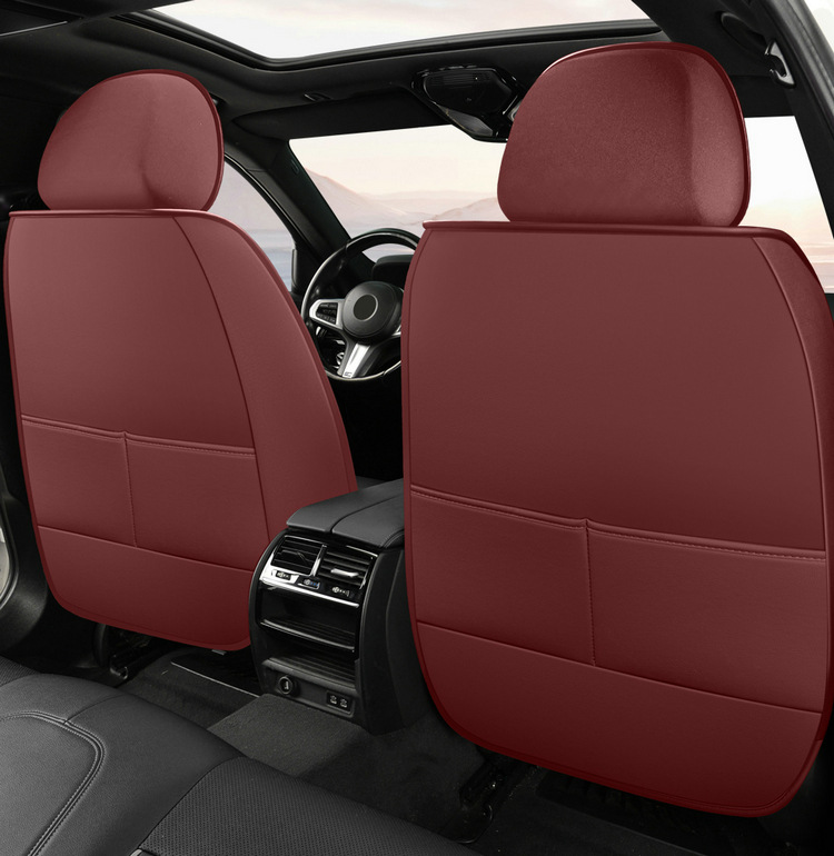 25 Car Seat Cushions Wholesale Accessible Luxury High-End Steering Wheel Cover Car All-Season Universal Full Leather Seat Cushion Cover