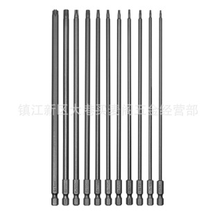 11-piece hollow batch plum blossom batch head hexagonal plum blossom medium hole screwdriver head S2 alloy steel material 200mm