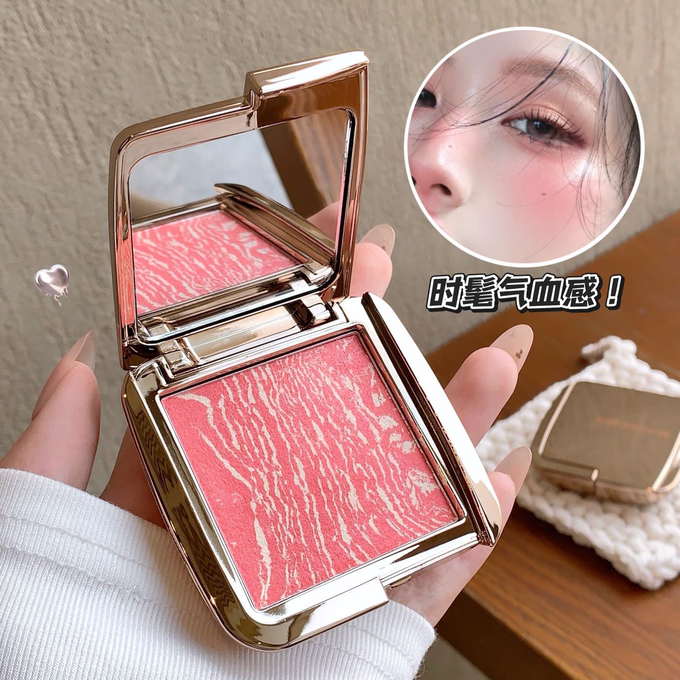 Kakashow glamour fantasy blush, polvo delicado, tierno, polvo, color duradero, blush