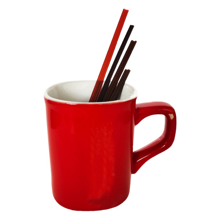 18cm de paja de café de doble agujero bolsa de película bolsa de papel independiente boca plana tipo B tubo de café varilla de agitación desechable 100 piezas