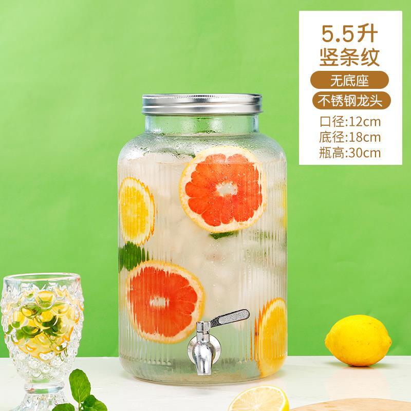 Cubo de cerveza de vidrio con grifo Cubo de bebida casera Cubo de té de frutas Cubo de cola contenedor Internet celebridad jugo puede botella de burbuja