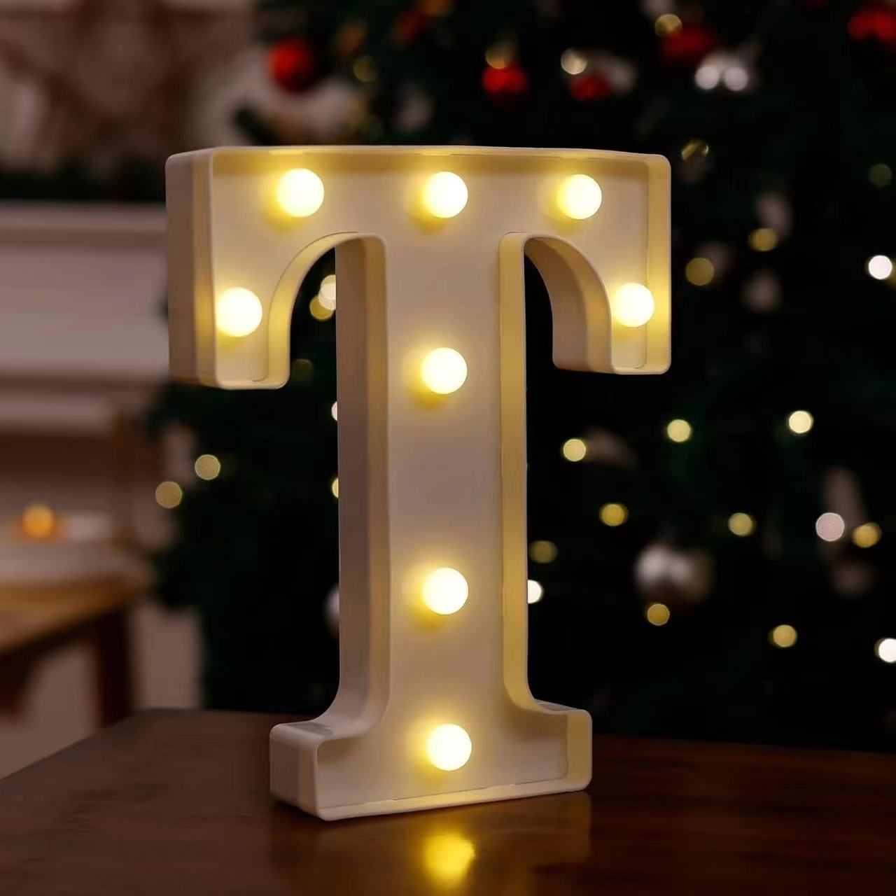 Lámpara LED de Letras y Números de PVC Decorativa para Fiestas y Bodas image 24