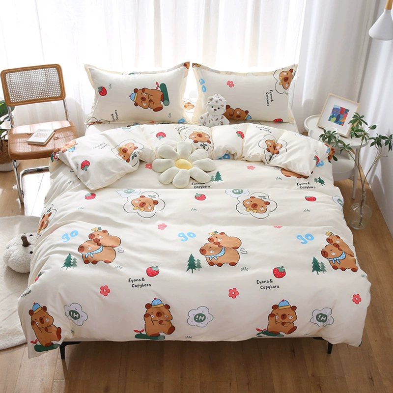 Single-piece quilt cover skin-friendly imitation cotton frayed single and double student dormitory home use 0.6/1.5/1.8/2m pure cotton quilt cover