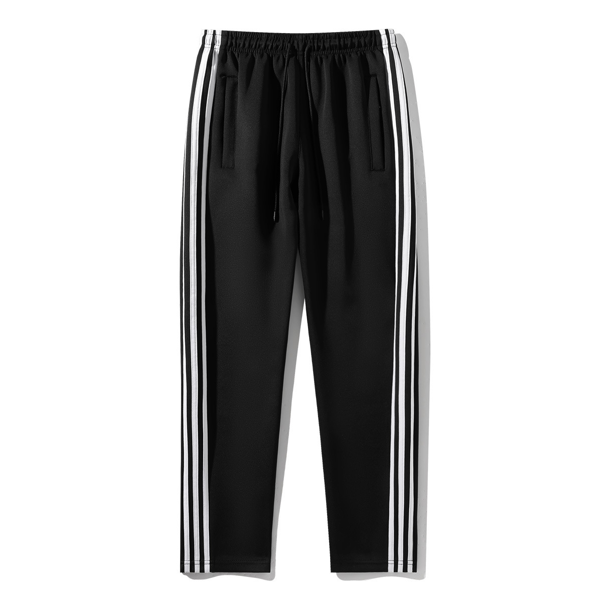 Pantalones casuales transfronterizos primavera y otoño más pantalones deportivos de tamaño grande pantalones de nueve puntos pantalones de guardia de hombre comercio exterior tres barras pantalones de moda