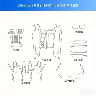 for 26 Models of Toyota: Car interior film - complete-interior-set-screen-not-included