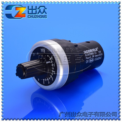 工厂 电位器旋钮开关LA42DWQ-22可调10K开孔22mm精密调速器变频器