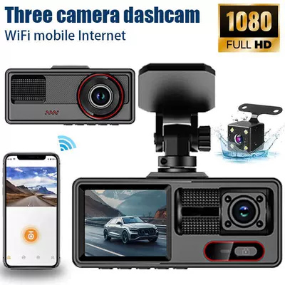 Three-Lens Driving Recorder Wifi: Driving recorder