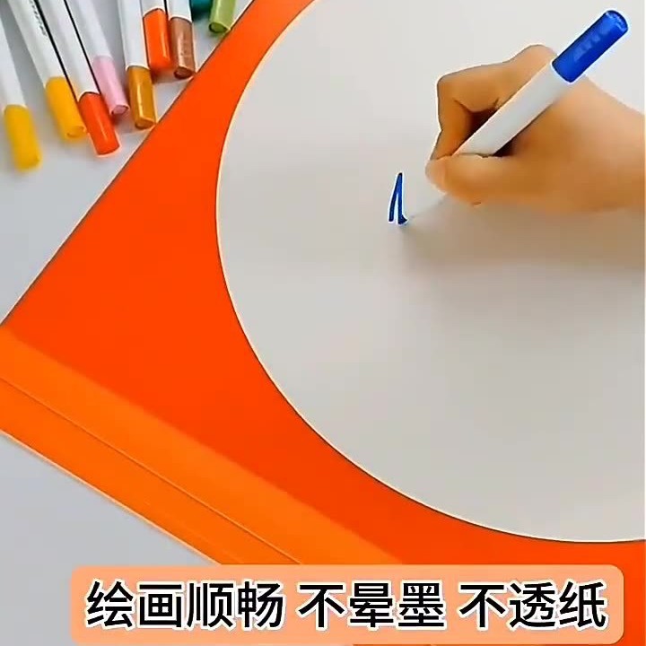 Pintura circular china exterior dibujo en blanco pintura circular caligrafía artesanal marco de pintura de color papel tinta