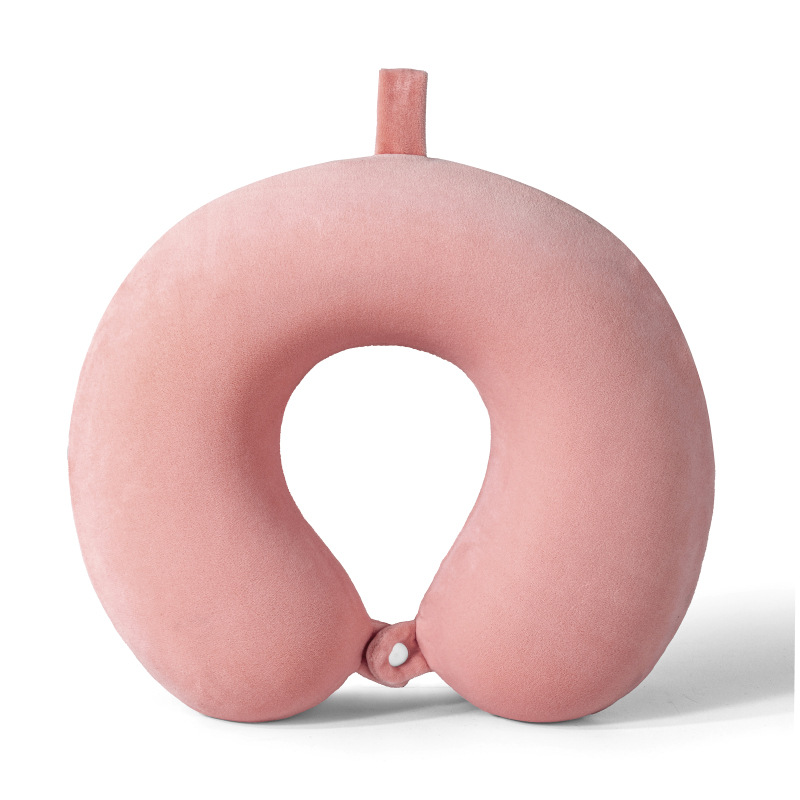 Verano helado sensación fría protección de cuello almohada en forma de U portátil almacenable memoria almohada de cuello de algodón almohada de avión almohada al por mayor existencias