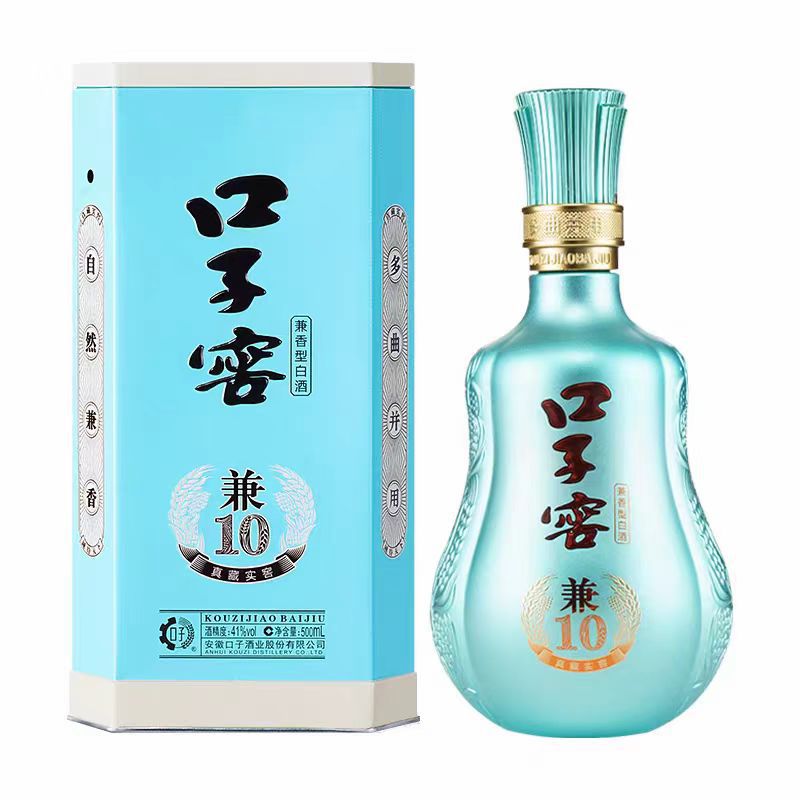 口子窖*兼10*白酒纯粮固态发酵41度500ml*1安徽兼香型白酒高端商