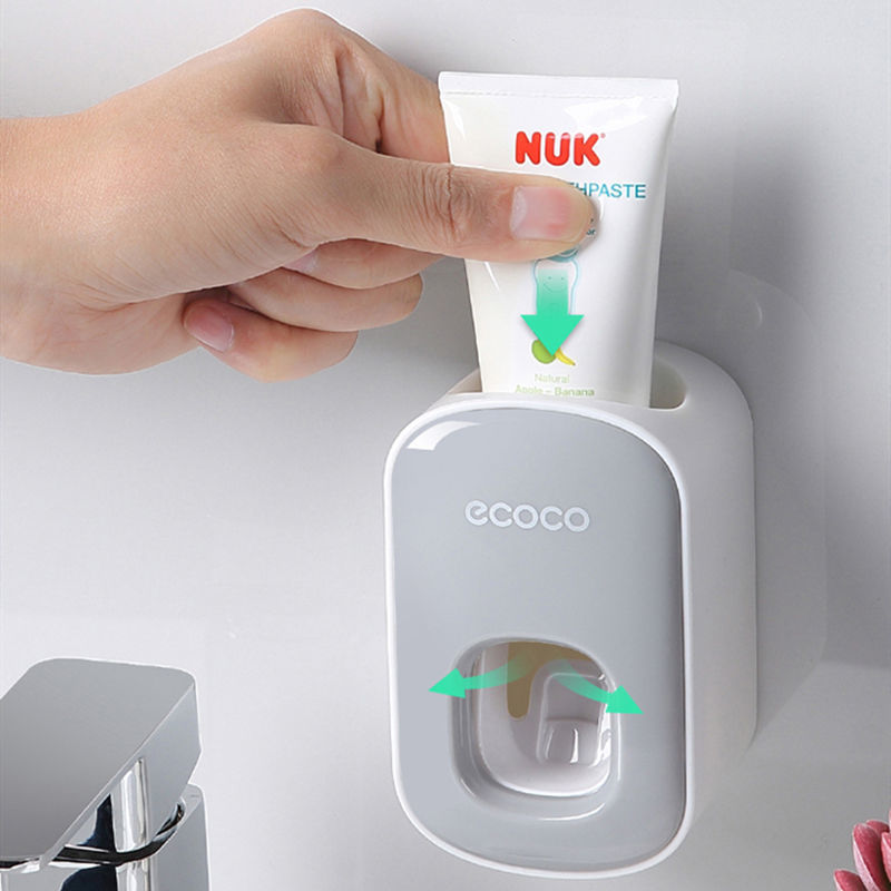 Icoco Automatic Squeezing Toothpaste Artifact Children's Toothpaste Squeezer Wall-mounted Home Punch-free Toothbrush Set